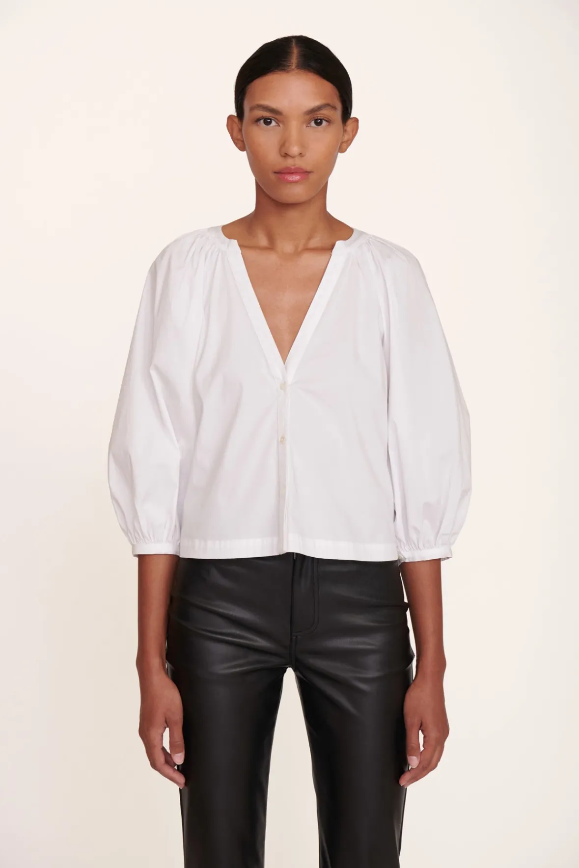 Pants & Shorts<STAUD ELLIOT PANT VEGAN LEATHER BLACK