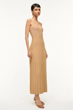 Knits|Dresses<STAUD ELLISON DRESS   CAMEL