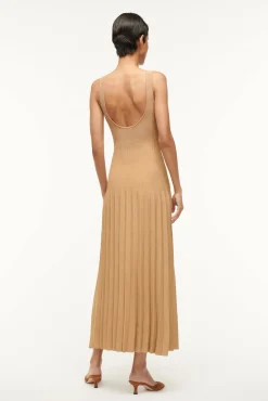Knits|Dresses<STAUD ELLISON DRESS   CAMEL