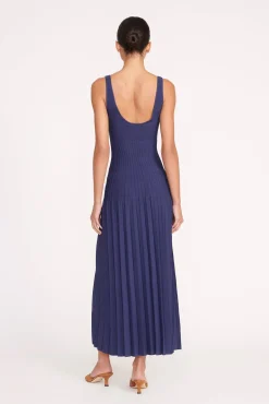 Knits|Best Sellers<STAUD ELLISON DRESS   NAVY