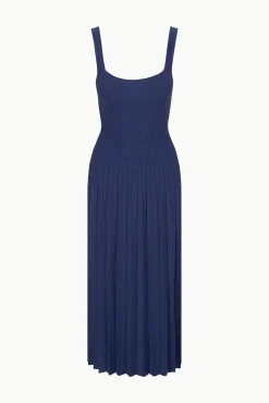 Knits|Best Sellers<STAUD ELLISON DRESS   NAVY