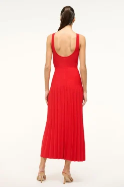 Knits|Dresses<STAUD ELLISON DRESS  RED ROSE REDROSE