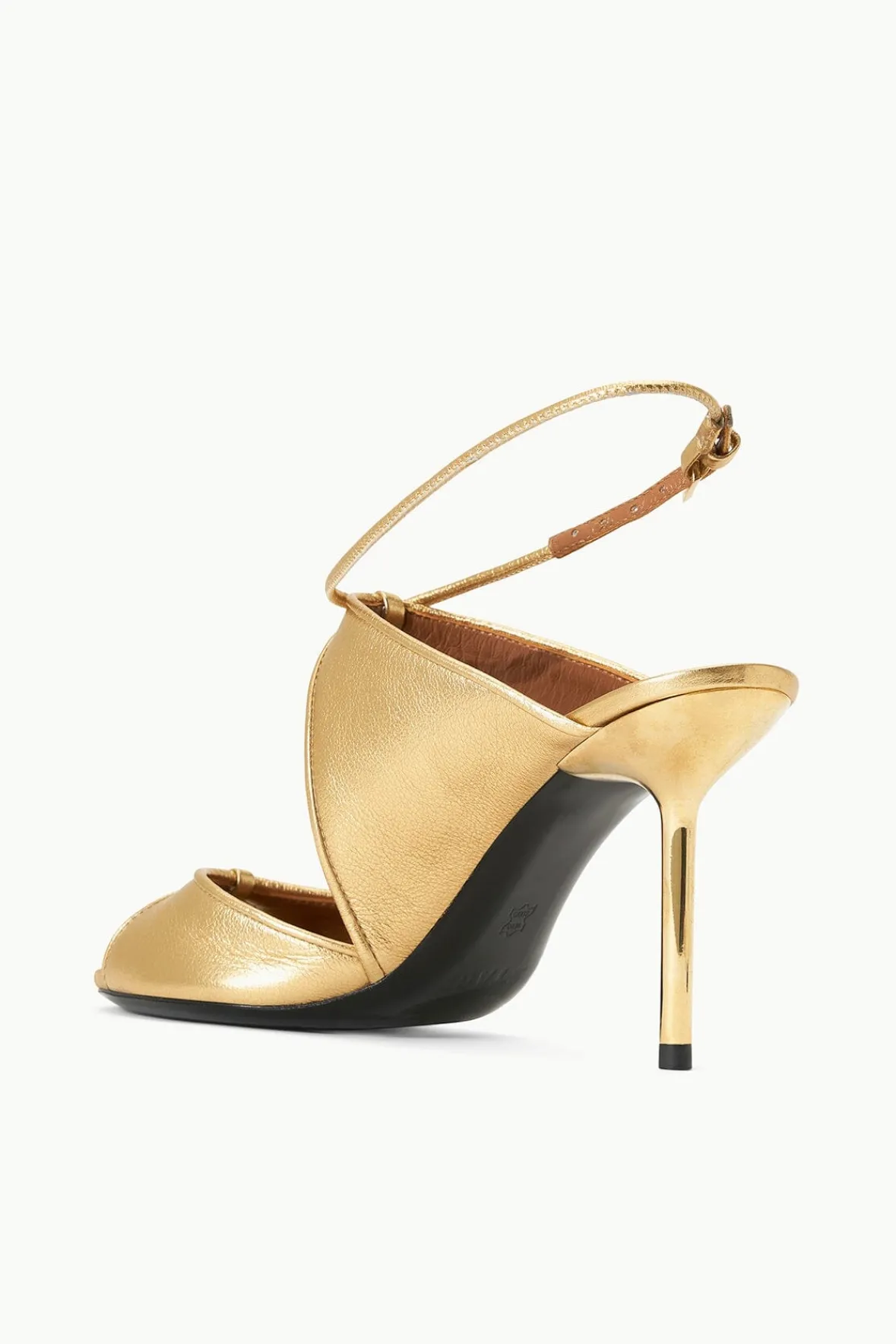 Heels<STAUD EMILIA STILETTO GOLD