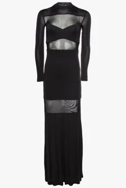 Dresses<STAUD FALCON DRESS   BLACK