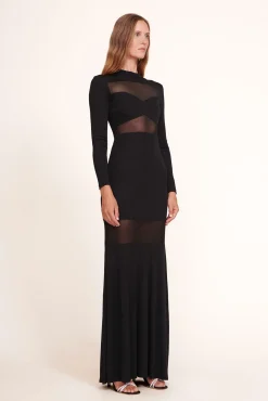Dresses<STAUD FALCON DRESS   BLACK