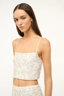 STAUD Bride|The Evening Edit<STAUD FERMO TOP IVORY