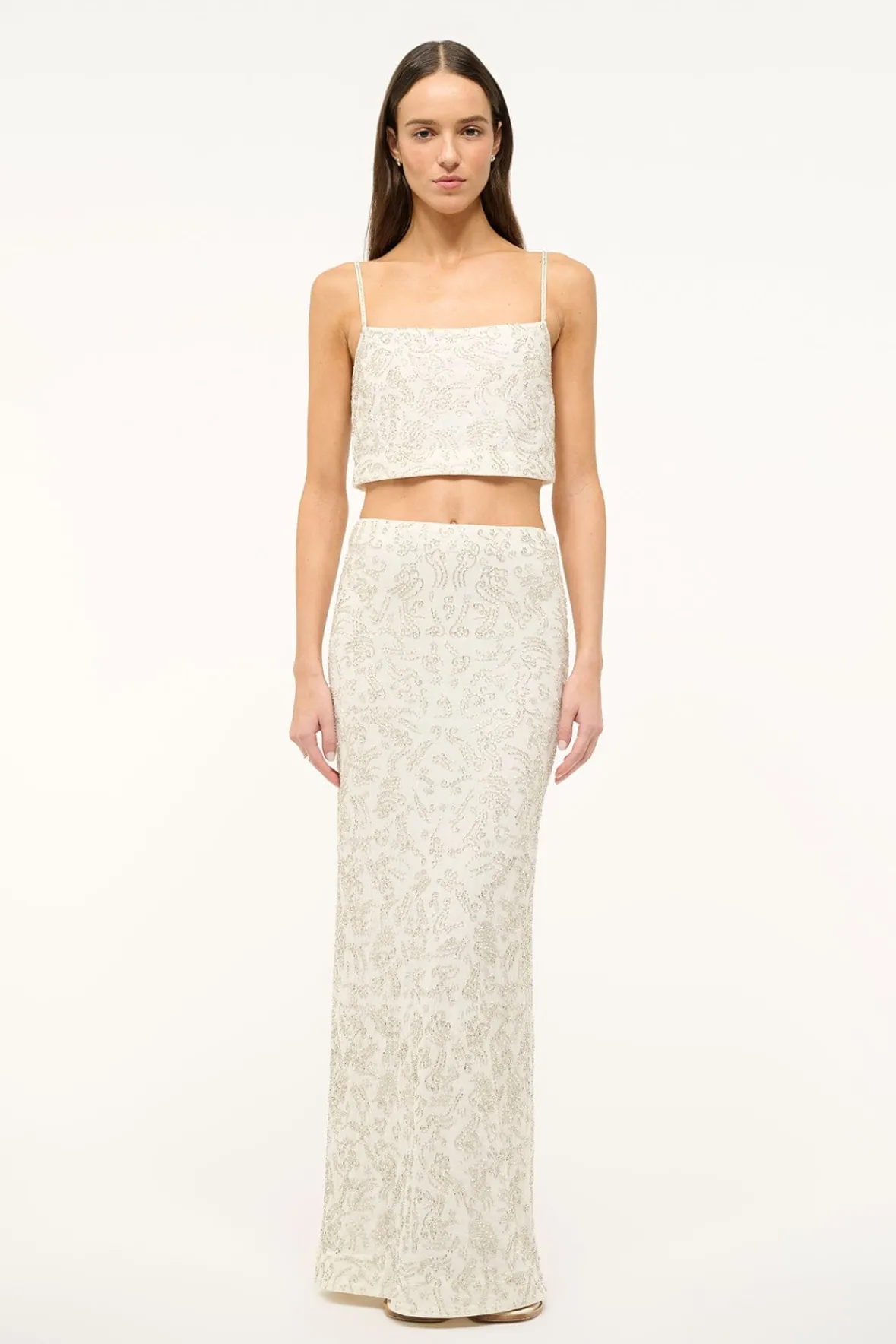 STAUD Bride|The Evening Edit<STAUD FERMO TOP IVORY