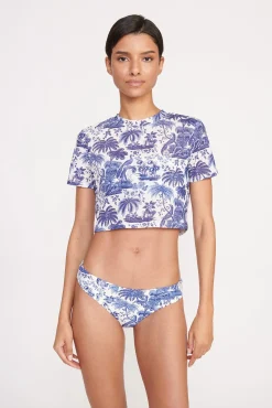 Cover-Ups<STAUD FERNANDA TOP  BLUE TOILE BLUETOILE