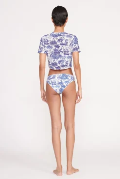 Cover-Ups<STAUD FERNANDA TOP  BLUE TOILE BLUETOILE