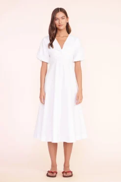 Poplin Shop<STAUD FINLEY DRESS WHITE