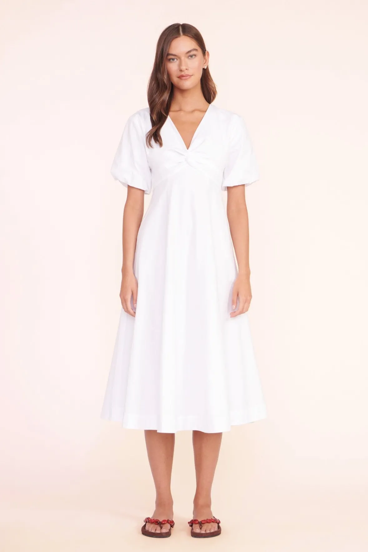 Poplin Shop<STAUD FINLEY DRESS WHITE