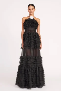 Dresses<STAUD FLORIAN DRESS BLACK