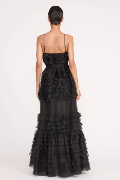Dresses<STAUD FLORIAN DRESS   BLACK