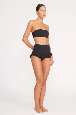 Bikinis<STAUD FLOURISH HIGH RISE BIKINI BOTTOM   BLACK