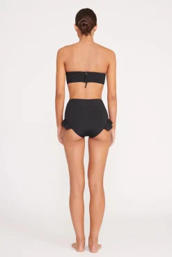 Bikinis<STAUD FLOURISH HIGH RISE BIKINI BOTTOM   BLACK