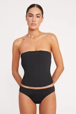 Bikinis<STAUD FRANCESCA BIKINI TOP BLACK