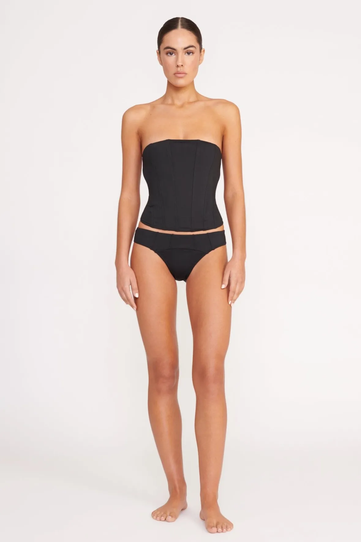Bikinis<STAUD FRANCESCA BIKINI TOP BLACK