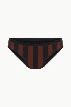 Bikinis<STAUD GEMMA BIKINI BOTTOM  BLACK TAN SEASHORE STRIPE BLACKTANSEASHORESTRIPE