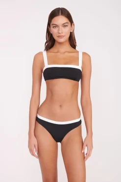 Bikinis<STAUD GEMMA BIKINI BOTTOM  BLACK WHITE BLACKWHITE