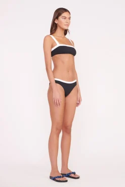 Bikinis<STAUD GEMMA BIKINI BOTTOM BLACK WHITE BLACKWHITE