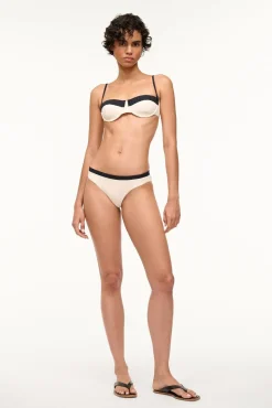 Bikinis<STAUD GEMMA BIKINI BOTTOM  IVORY BLACK IVORYBLACK