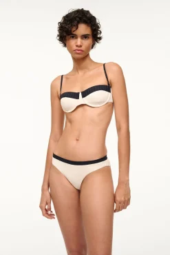 Bikinis<STAUD GEMMA BIKINI BOTTOM  IVORY BLACK IVORYBLACK