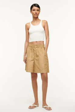 Pants & Shorts<STAUD GENNY SHORT   FAWN