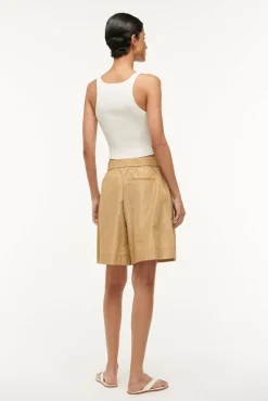 Pants & Shorts<STAUD GENNY SHORT   FAWN