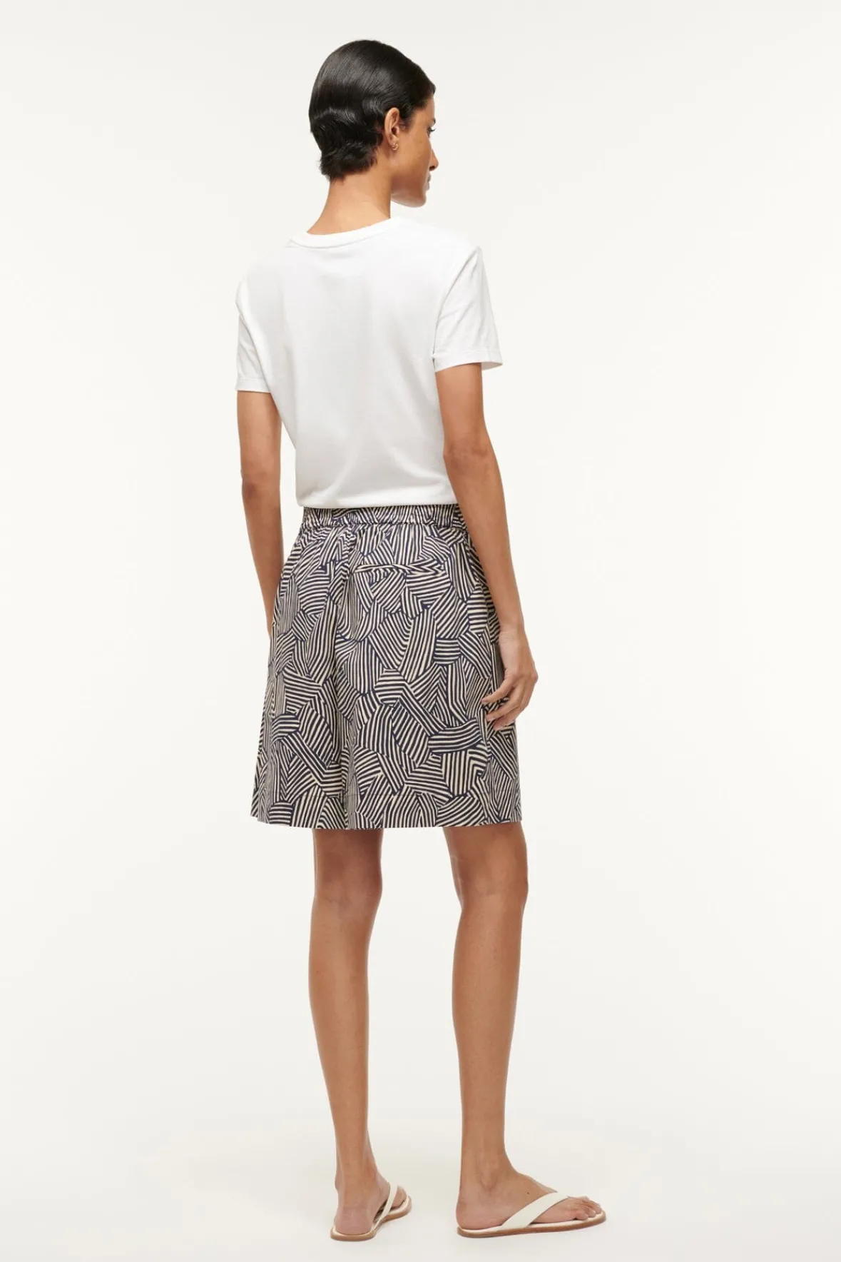 Pants & Shorts<STAUD GENNY SHORT NAVY MOSAIC NAVYMOSAIC