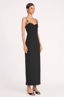 Dresses<STAUD GEORGINA DRESS   BLACK