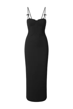 Dresses<STAUD GEORGINA DRESS   BLACK