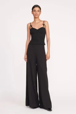Tops<STAUD GEORGINA TOP   BLACK