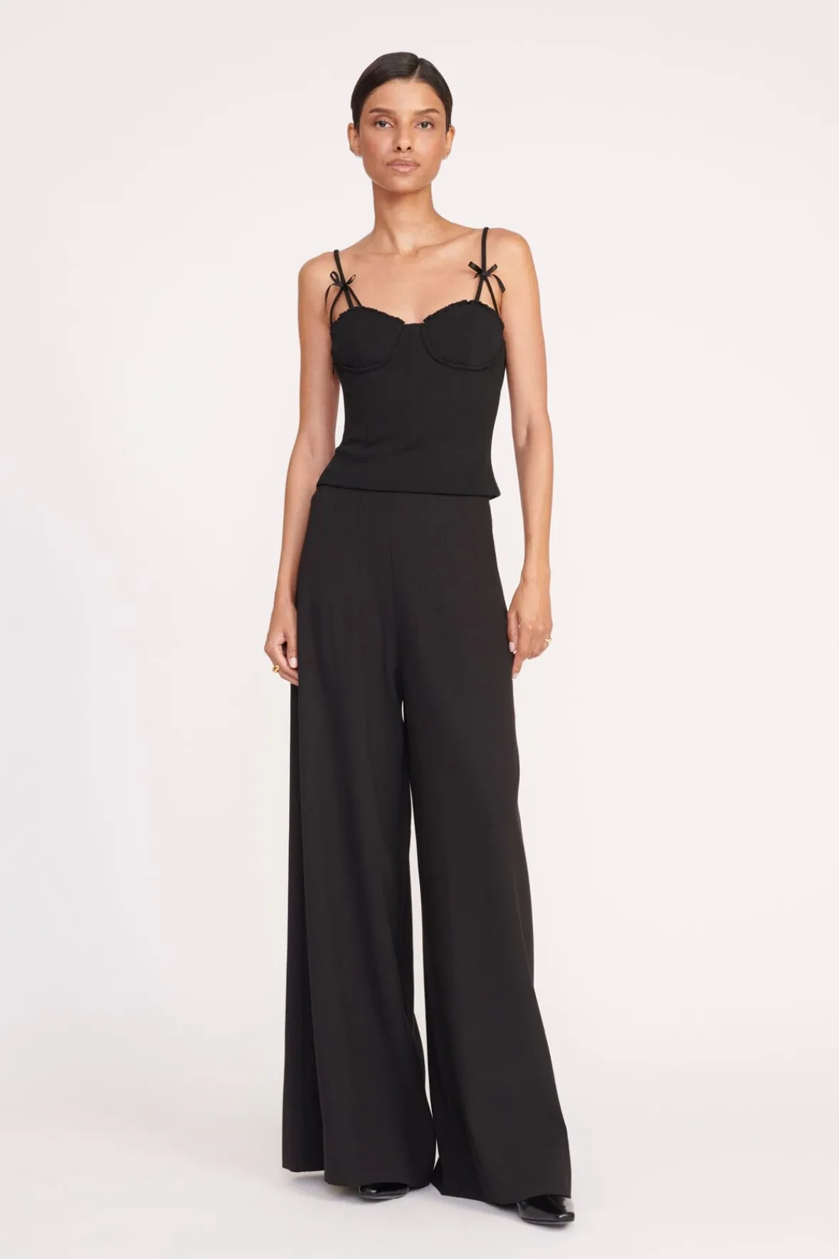 Tops<STAUD GEORGINA TOP BLACK