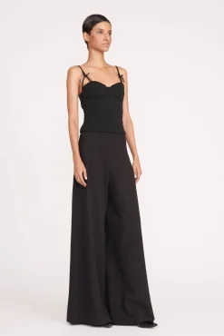 Tops<STAUD GEORGINA TOP BLACK