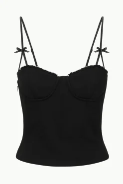 Tops<STAUD GEORGINA TOP BLACK