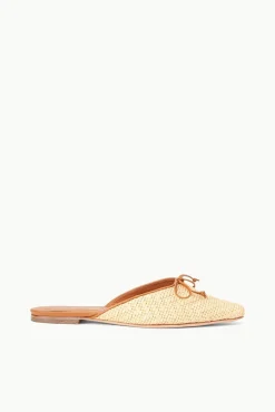 Mules & Flats<STAUD GINA MULE   RAFFIA NATURAL