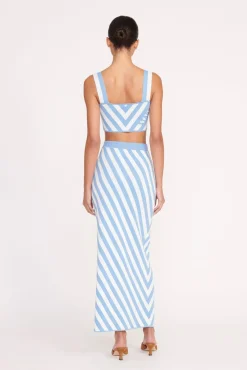 Skirts<STAUD GIOVANNI SKIRT  BLUE SEASHORE STRIPE BLUESEASHORESTRIPE