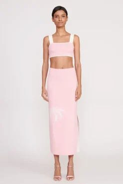 Best Sellers|Skirts<STAUD GIOVANNI SKIRT CHERRY BLOSSOM IVORY TOILE CHERRYBLOSSOMIVORYTOILE