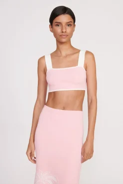 Best Sellers|Skirts<STAUD GIOVANNI SKIRT CHERRY BLOSSOM IVORY TOILE CHERRYBLOSSOMIVORYTOILE