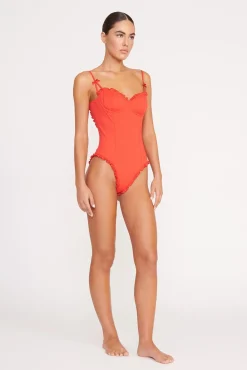 One Pieces<STAUD GOSSAMER ONE PIECE  RED ROSE REDROSE