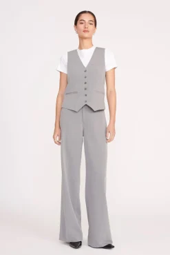 Best Sellers|Essentials<STAUD GRAYSON PANT  HEATHER GREY SUITING HEATHERGREY