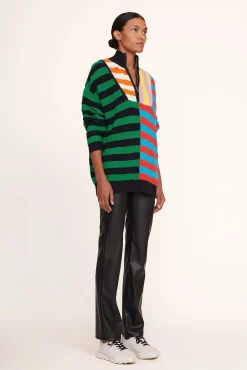Best Sellers|Knits<STAUD HAMPTON SWEATER  CABANA STRIPE MULTI CABANASTRIPEMULTI
