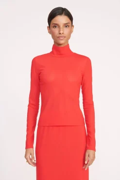 Tops<STAUD HELVIN TOP  RED ROSE REDROSE