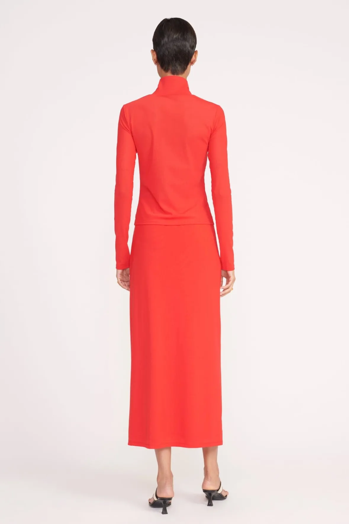 Tops<STAUD HELVIN TOP RED ROSE REDROSE