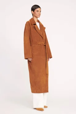 Best Sellers|Outerwear & Jackets<STAUD HOLDEN COAT   TAN