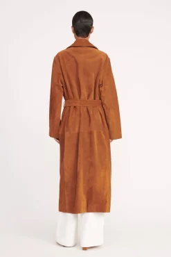 Best Sellers|Outerwear & Jackets<STAUD HOLDEN COAT   TAN