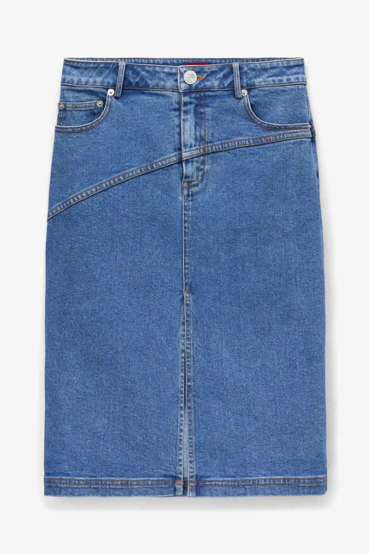 Denim<STAUD HUDSON SKIRT MEDIUM WASH MEDIUMWASH