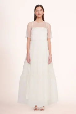STAUD Bride|Dresses<STAUD HYACINTH DRESS WHITE