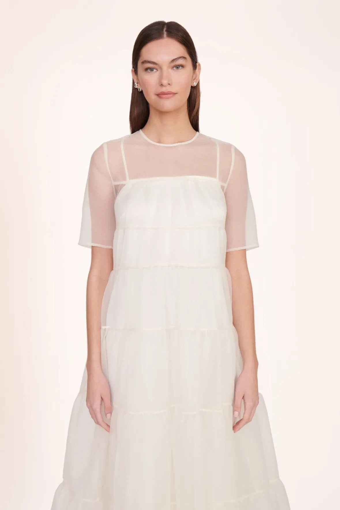 STAUD Bride|Dresses<STAUD HYACINTH DRESS WHITE