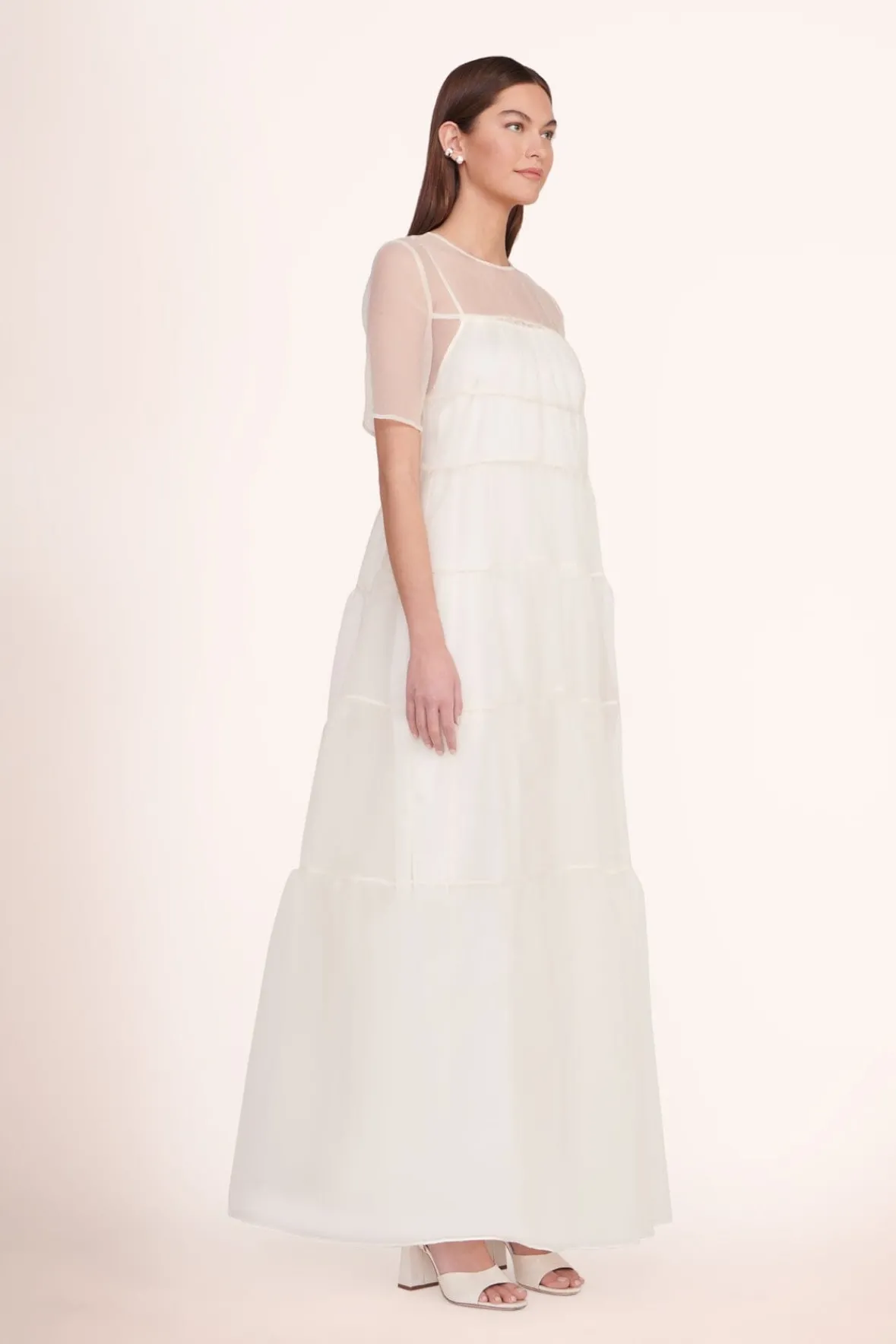 STAUD Bride|Dresses<STAUD HYACINTH DRESS WHITE